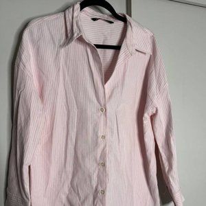 Zara Striped Button Down Shirt
